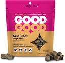 GoodGood Skin + Coat Dog Supplementi; Supporta la pelle sana e un cappotto lucido; Trattamenti morbidi masticabili con acidi grassi Omega-3, e la vitamina E; Probiotici; 90 Natural Flavor Chews