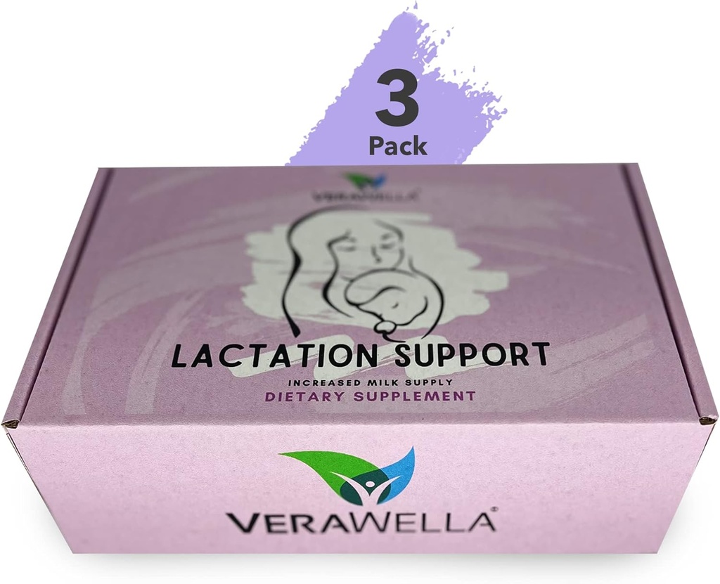 Supporto per lattazione, Infuso con fieno greco, finocchio e cardo latte, Supporto per l'alimentazione del latte aumentata, Aumentare l'allattamento al seno, Confezione da 3