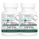 EAST PARK d-Lenolate Plus Cold & Flu Rimedio omeopatico per adulti e bambini | Sistema immunitario Booster con Estratto di foglie di oliva, Estratto di foglie di Neem & Echinacea | 625mg, 24 compresse | Non OGM (Pack of 2)