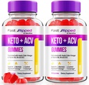 NutraRize (Pack of 2 Fast Ripped Keto+ACV Gummies, Formula Avanzata, Aceto di sidro di mele 1000MG Integratore di vitamine, Massima resistenza Gummy Recensioni (120 Gummies)