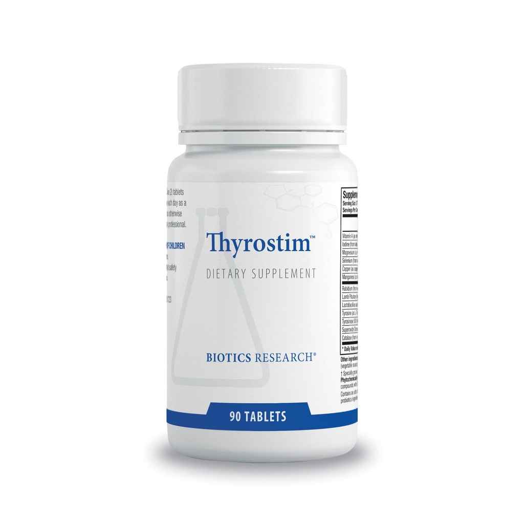 Biotics Research ThyrostimTM – Supporto endocrino, Ormoni tiroidei bilanciati, T3, T4, Gland tiroideo di aiuto, Metabolismo Boost, Aiuto in digestione, Supporto Sistema nervoso 90 compresse