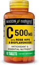 MASON NATURAL Vitamina C 500 mg, con Rose HIPS & Bioflavonoidi, Supporto Immune & Antiossidante Formula, 90 compresse