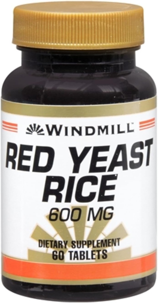 Mulino a vento rosso lievito di riso 600 mg compresse 60 compresse (pacchetto di 3)