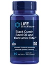 Estensione di vita Nero Cumin Seed olio e Curcumin Elite, Cumin nero, Estratto di curcuma, Supporto per la salute immunitaria, alta biodisponibilità, Salute completa, Senza glutine, Non-GMO, 60 softgels