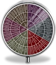 Ruota di Sentimenti ed emozioni - 3-Compartment Round Pill Organizer - Acciaio inossidabile - Portable & Compact - Ideale per piccole pillole & vitamine - Perfetto per viaggiare e uso quotidiano