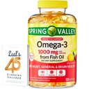 Omega-3 da Fish Oil Heart General & Brain Health Integratore alimentare Softgels, 1000 mg, 120 Conte Bundle con Luall 45 Diabete Decoded