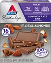 Atkins Endulge Treat, Almond Craze Bar, 2g Carbs Net, 1g di zucchero, Buona fonte di fibra, Keto Friendly, 16 Conte