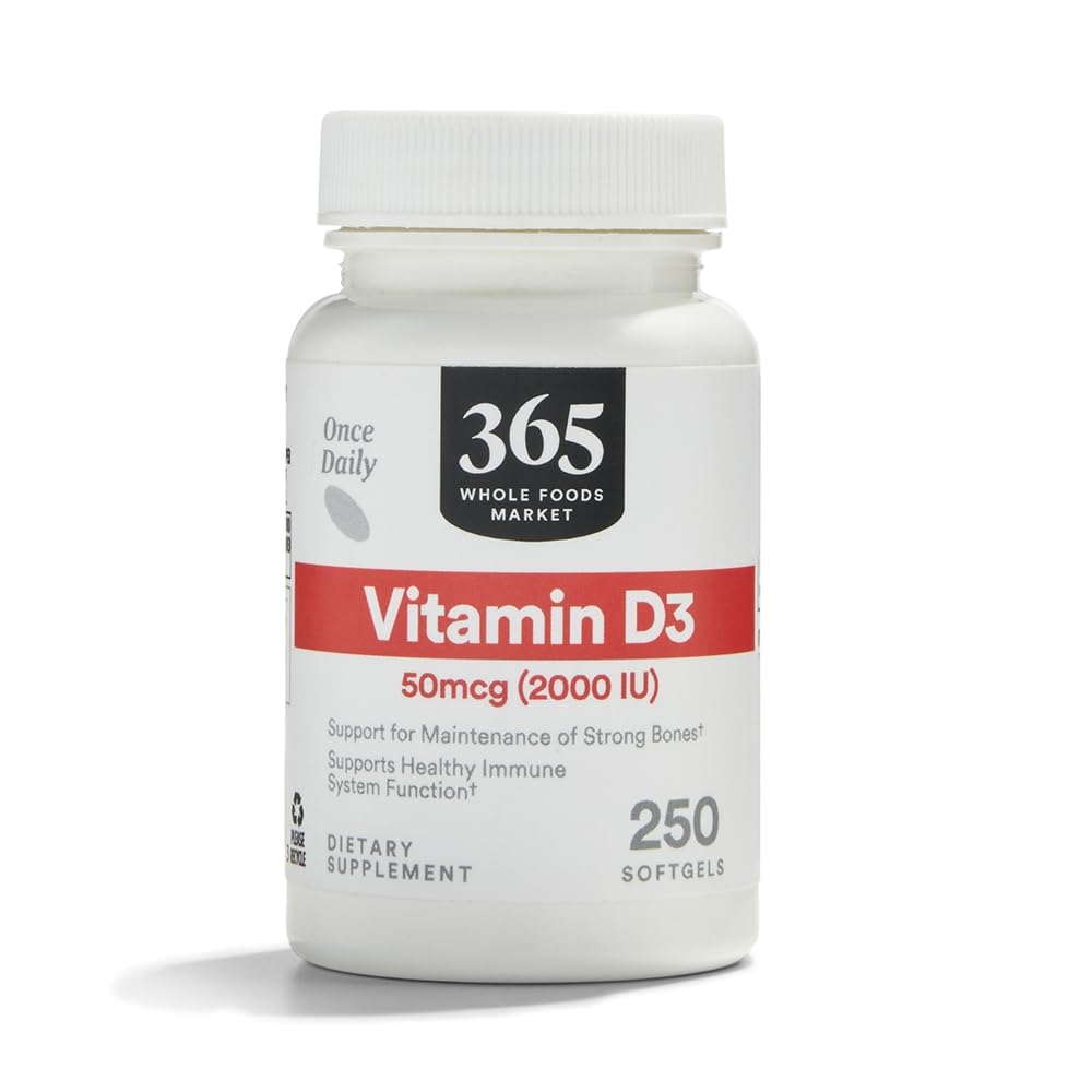 365 da Whole Foods Market, Vitamina D3 2000 IU, 250 ct