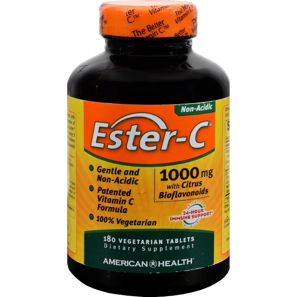 4 Confezione di Ester-C Salute Americana con Citrus Bioflavonoidi - 1000 mg - 180 compresse vegetariane