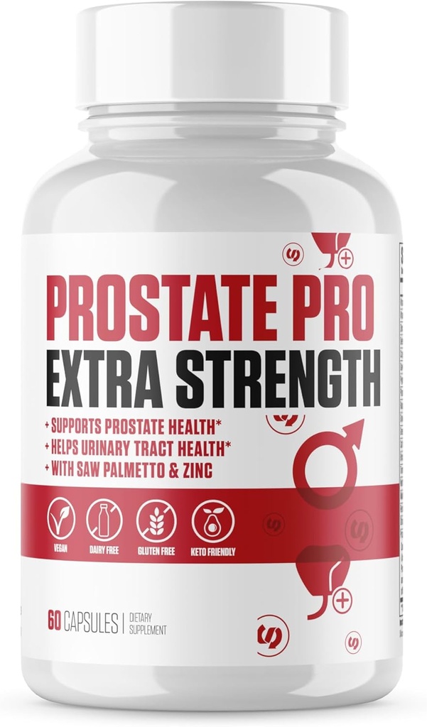 VITALUX || #1 Rated Premium Prostate Support Supplemento || | Salute del tratto urinario, aiuta la funzione della prostata | Formula ultra dosata w/ 30 potenti ingredienti | 3rd Party Tested + USA Made - 60 capsule