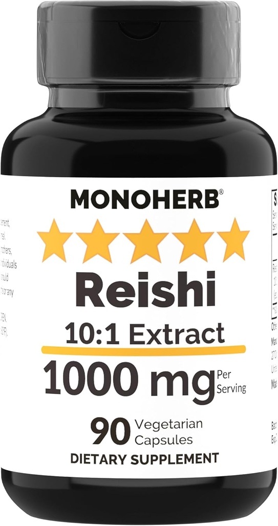 MONOHERB Reishi Estratto di funghi 1000 mg - 90 capsule vegetariane