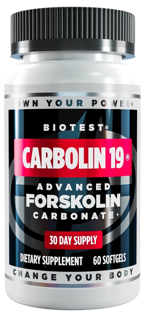 Biotest Carbolin 19 – Forskolina più lunga per perdita grassa e prestazioni metaboliche,* 30 Serve – 60 Softgels
