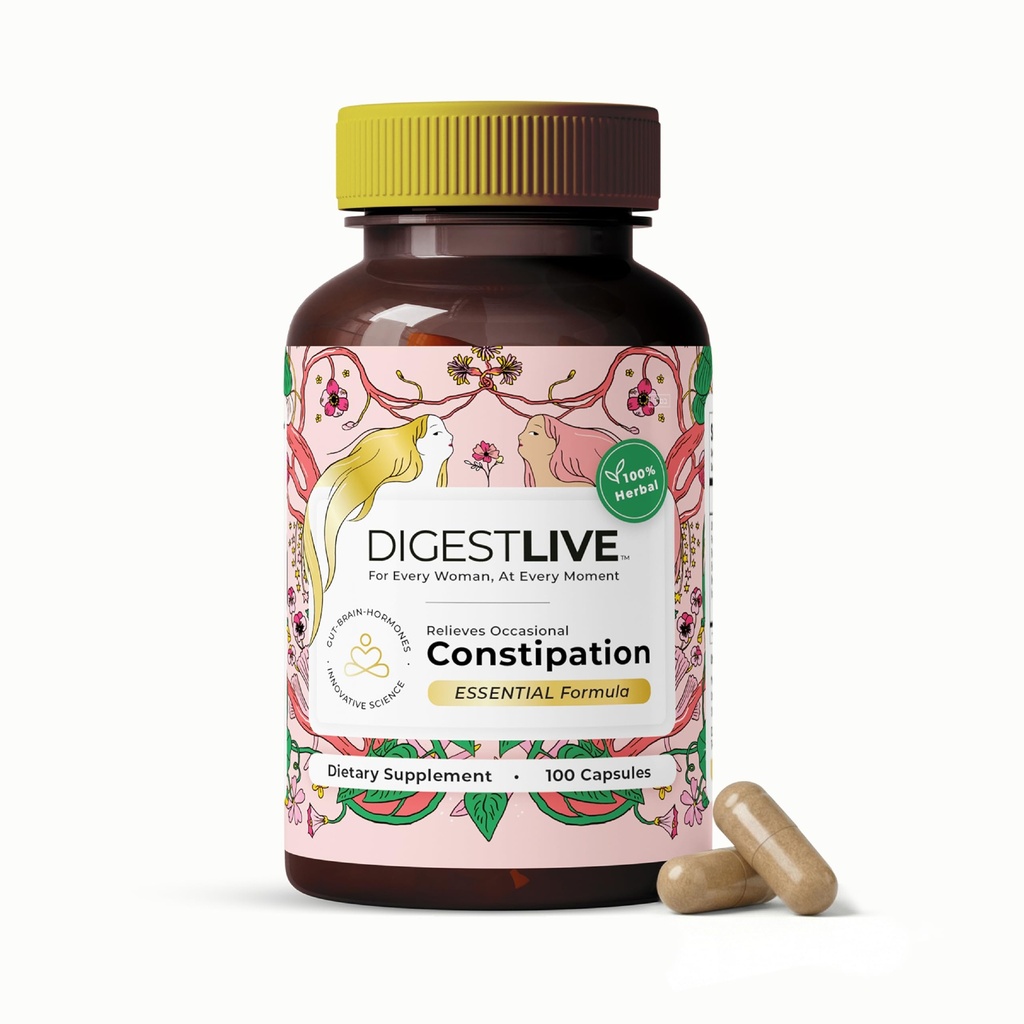 Lassativo, Rilievo di costipazione per le donne - Sgabello Ammorbidente - 100% Naturale - 100 Capsule - Pulite femminile del colon, Detox - Rilievo Gas e Bloating - Vegan, Gluten e OGM Free
