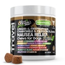 Rilievo Nausea per cani | Ginger L-Tryptophan Chamomile Passion Flower L-Theanine Peppermint Valerian Root Fennel Licorice Root Marshmallow Root Slippery Elm Melatonin Chew