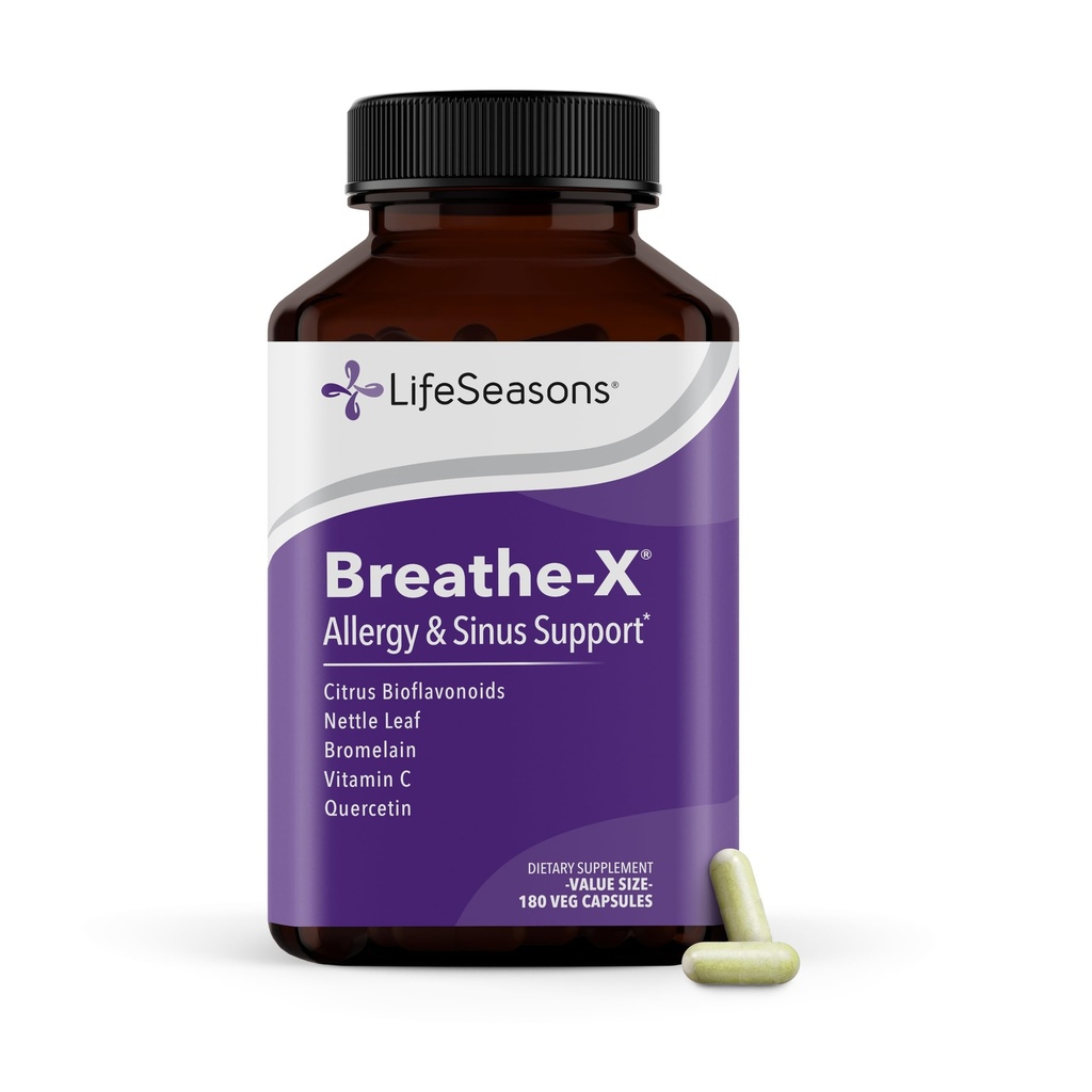 Respira-X - Integratore di Allergy & Sinus Relief - Supporta Sinuses & Nasal Discomfort - Non-Drowsy & Fast-Acting - Quercetin, Bromelain, Citrus Bioflavonoids, Nettle Leaf & Vitamin C - 180 Capsule