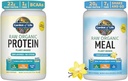 Polvere organica di proteine non aromatizzate 22g polvere cruda delle proteine vegetali e delle proteine vegane del giardino di vita - Shakes di sostituzione di farina biologica cruda - Vanilla - Pea Protein
