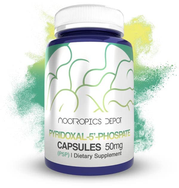 Pyridoxal-5'- capsule fosfate (P5P) | 50mg | Forma attiva di vitamina B6 | 365 Conte | Depot Nootropics