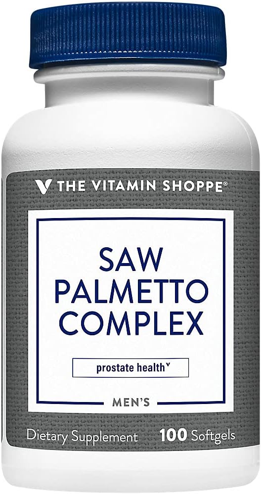 Saw Palmetto Complex 160mg - Supplemento per la salute della prostata, Easy to Swallow Softgels (100 Softgels) di The Vitamin Shoppe