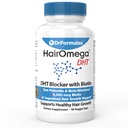 DrFormulas DHT Blocker per gli uomini e le donne | HairOmega Advanced Hair Growth Supplements con Biotin 5000 mcg | Pillole per la perdita dei capelli, alimentazione di 45 giorni