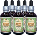 Muira Puama (Ptychopetalum Olacoides) Glycerite, Estratto di liquido senza alcool organico (Nome: HerbalTerra, Proudly Made in USA) 5x2 fl.oz (5x60 ml)