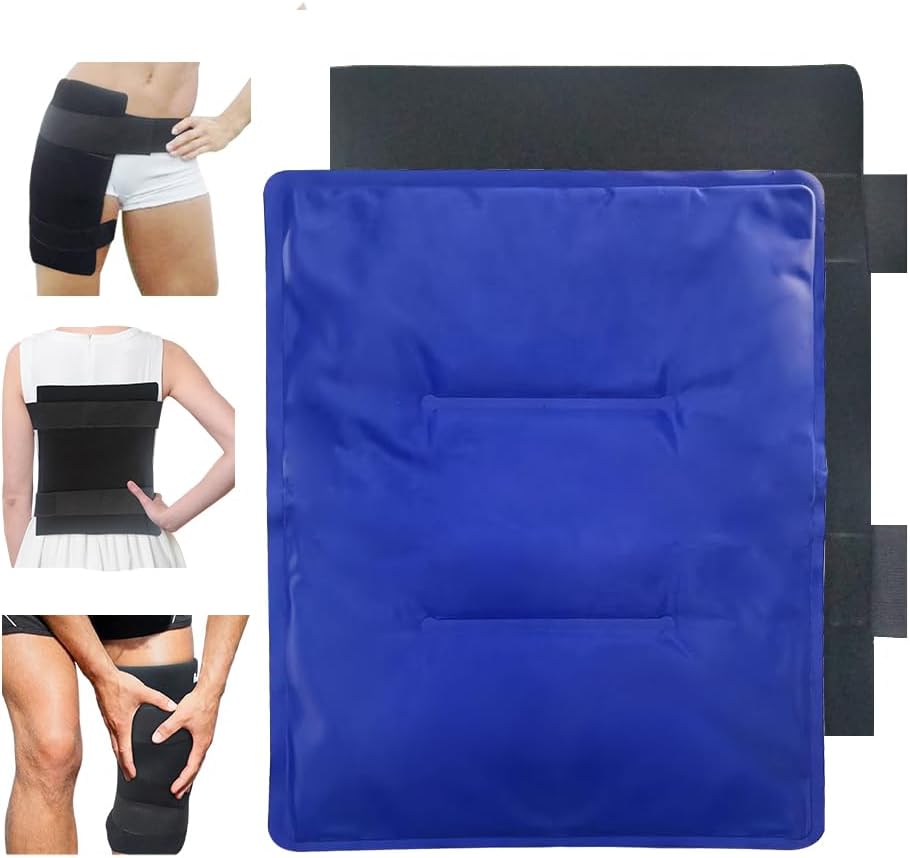 Gel morbido flessibile Ice Pack per lesioni - Freddo Congelatore riutilizzabile, Caldo compressori Terapia Raffreddamento Gel Pad Wrap per spalla, Hip, Ginocchio, Schiena, Gamba, Lesione, Gonfiore, Spazzole, Chirurgia - 11" x 14"