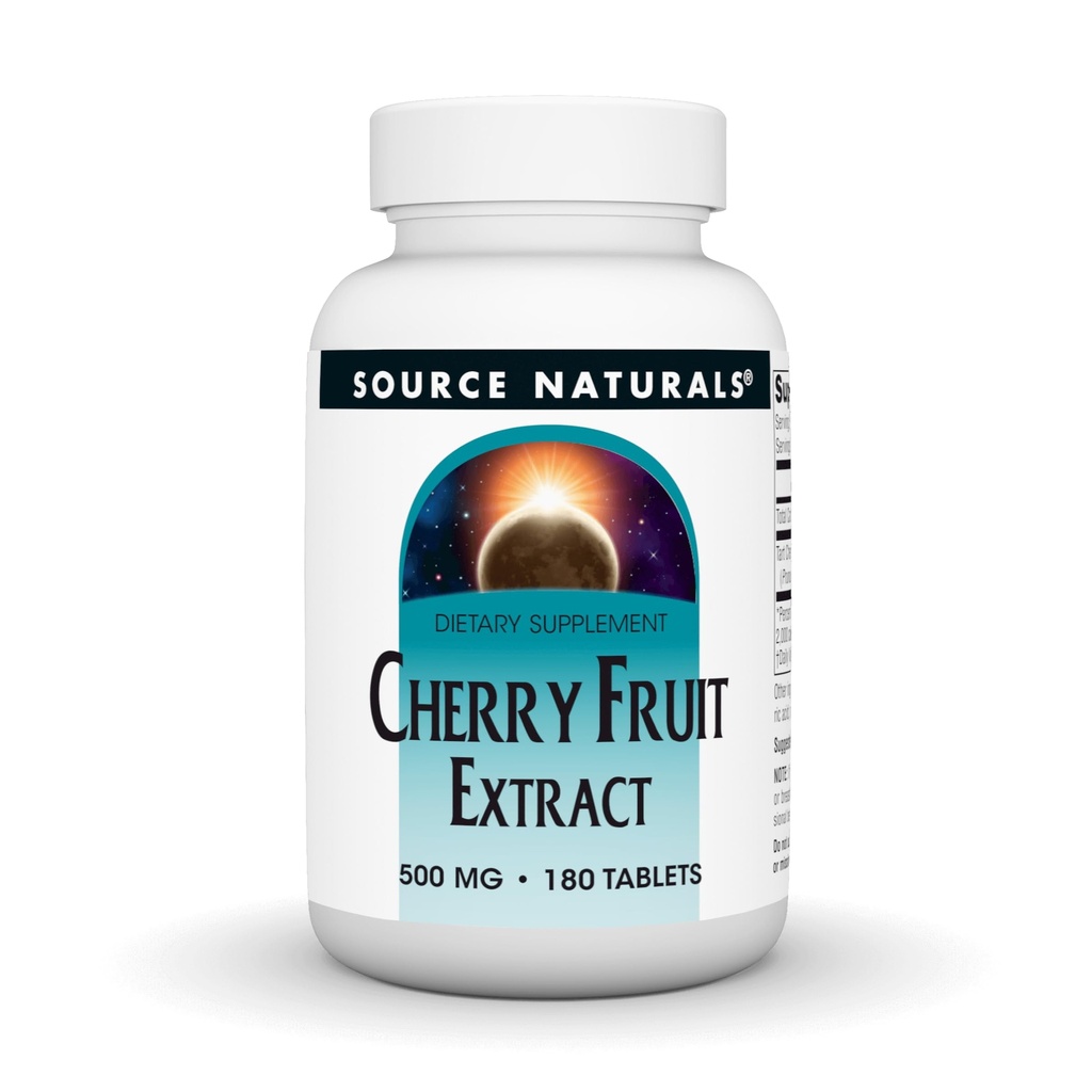 Fonte Naturals Cherry Fruit Extract, Fonte naturale di flavonoidi Che agiscono come antiossidanti*, 500 mg - 180 compresse