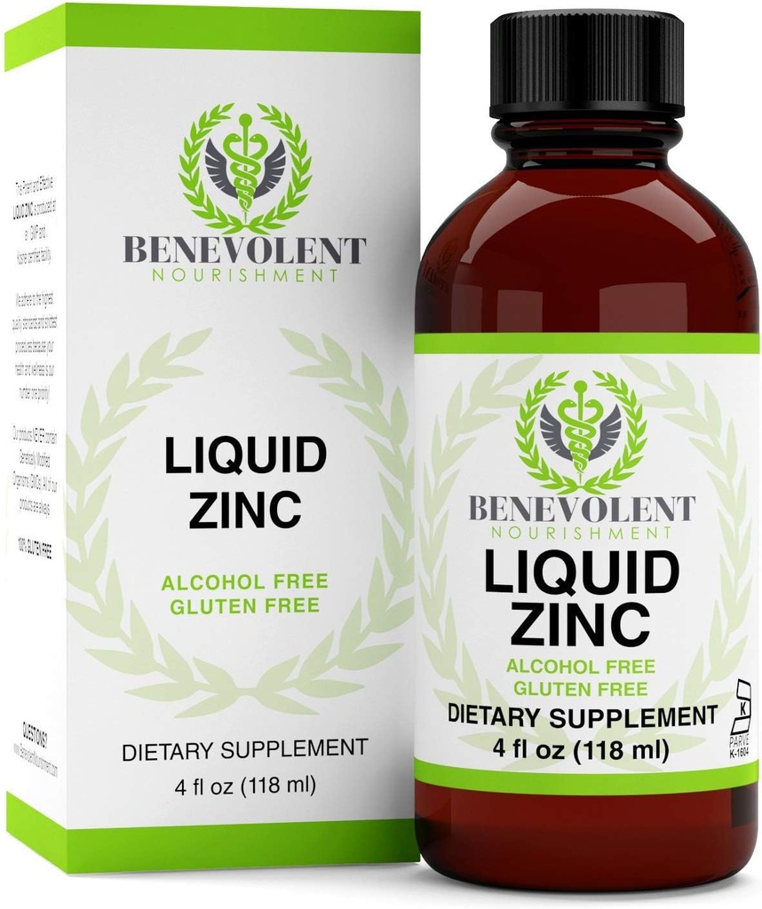 Integratore di zinco con frutta e erbe di sambuco organico - Potente ed efficace supplemento dietetico liquido per tutta la famiglia - 100% alcool & Gluten Free - Formula non OGM. Grande bottiglia da 4 once.