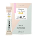 Polvere di collagene Winged Glow Up | Capelli migliori, Pelle, Unghie per le donne | Peptogen Peptides di collagene di erba W/Adaptogen Schisandra, Mushroom di neve, Vitamina C & Biotin | Non aromaed, Non Gmo, 15 Conte