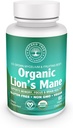 Organic Lion's Mane Mushroom Capsule - 1.000 mg di alta potenza - Brain Boost, Focus & Immune Support - Non-GMO, Vegan, 60 Count