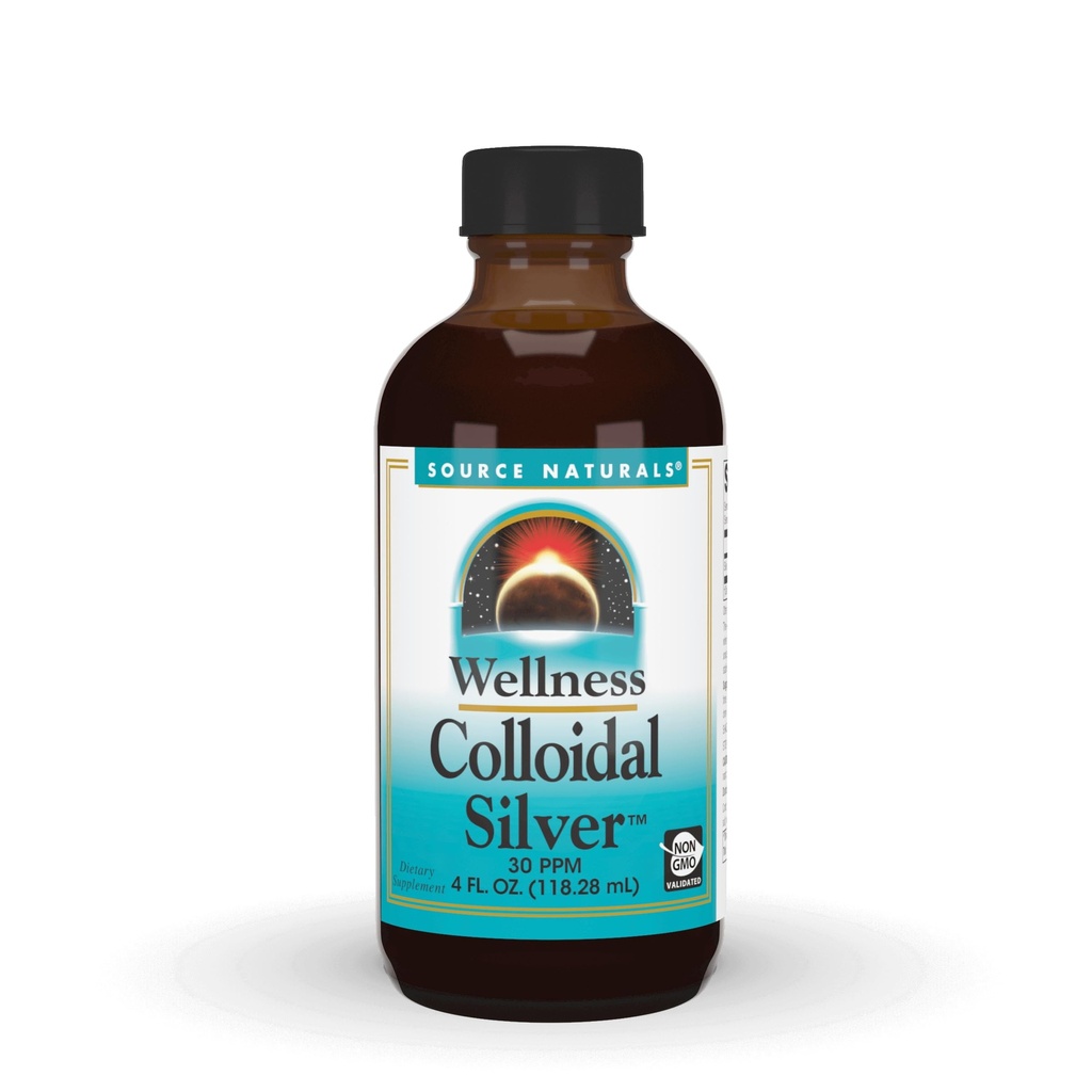 Fonte Naturals Wellness Colloidal Silver 30 ppm, Supporti Benessere Fisico* - 4 Fluid oz