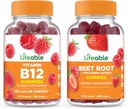 Vitamina B12 + Radice di barbabietola, Gummies Bundle - Grande Degustazione, Supplemento di vitamina, Senza glutine, OGM Free, Masticabile