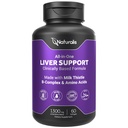 Naturalis Silymarin Milk Thistle 1300mg Migliorato con B Complex & Aminoacidi | 13-in-1 Liver Cleanse, Detox & Repair | 60 Liver Essential Softgels