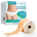 Fogli per cicatrici in silicone, Nastro per cicatrici in silicone, Fogli in silicone per cicatrici, Fogli per cicatrici in silicone per viso, Acne, Keloid,Burns,Stretch Mark,C-Section Surgical Scars Removal (1.6" x 60"Roll-1.5M)