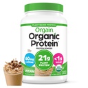Orgain Organic Vegan Protein Powder, Iced Coffee - 21g Proteine delle piante, 60 mg di caffeina, Carbo basso netto, Nessun Lattosio ingredienti, Non Aggiunto Zucchero, Non OGM, Per Shakes & Smoothies, 2.03 lb