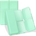 FYY Daily Pill Organizer, 7 scomparti Portable Pill Case Travel Pill Organizer,[Folding Design] Pill Box per Purse Pocket per tenere Vitamine,Cod Liver Oil,Supplements e Medication-Green