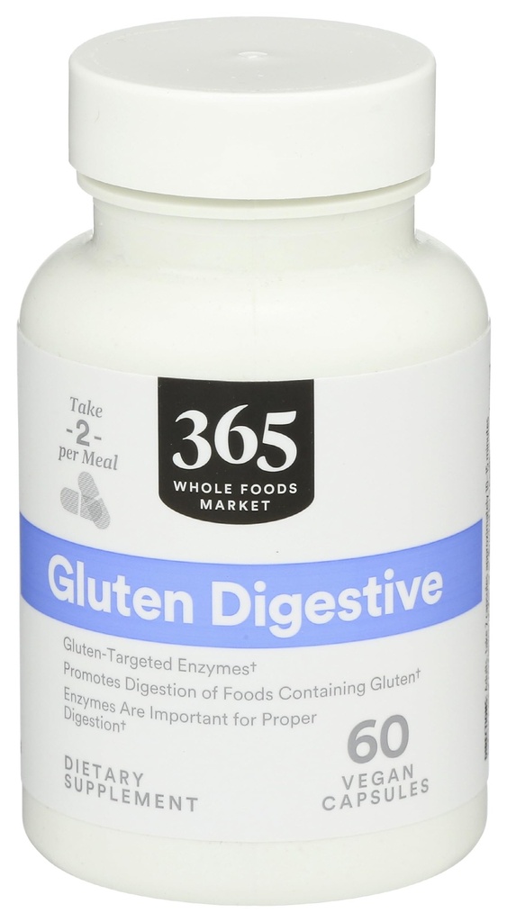 365 da Whole Foods Market, Enzymes Gluten Digestive, 60 Count