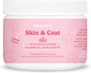 Bocce's Bakery Skin & Coat Supplement per cani, chews giornalieri fatti negli Stati Uniti con vitamina E & acidi grassi essenziali, Supporta la pelle sana & Coat, Salmone, 60 ct, Rosso (DG-SP-SKIN60)