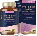 Totaria Inositol Supplemento - 3075mg Myo-Inositol & D-Chiro Inositol Capules Plus Vitamin D3, Folate, Ideal 40:1 Ratio - Equilibrio ormonale per le donne e l'ovario* Supporto | Vegan, Non OGM - 120 Caps