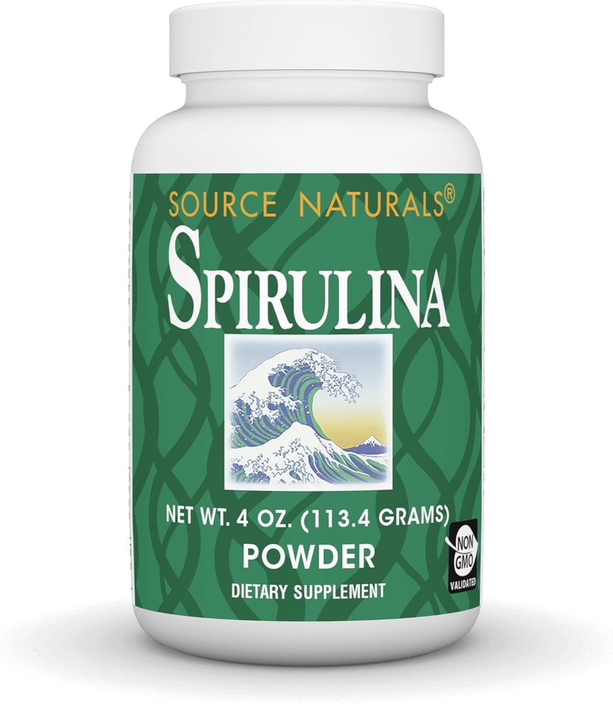 Fonte Naturals Spirulina - per il supporto del sistema immunitario - Polvere di 4 oz