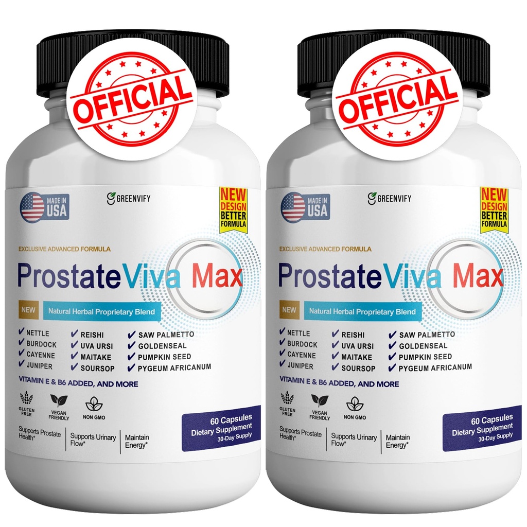 ProstateViva Max Integratori per Uomo Capsule, Integratori per la Salute - Massima Forza, Tutto Naturale per Sostenere Normale & Sana Funzione (120 capsule)