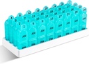 Daviky mensile Pill Organizer 2 volte al giorno, 30 giorni Pill Box AM PM con contenitore separato, One Month Medicine Case Twice a Day to Hold Vitamins, Supplements and Medicine (Cyan)