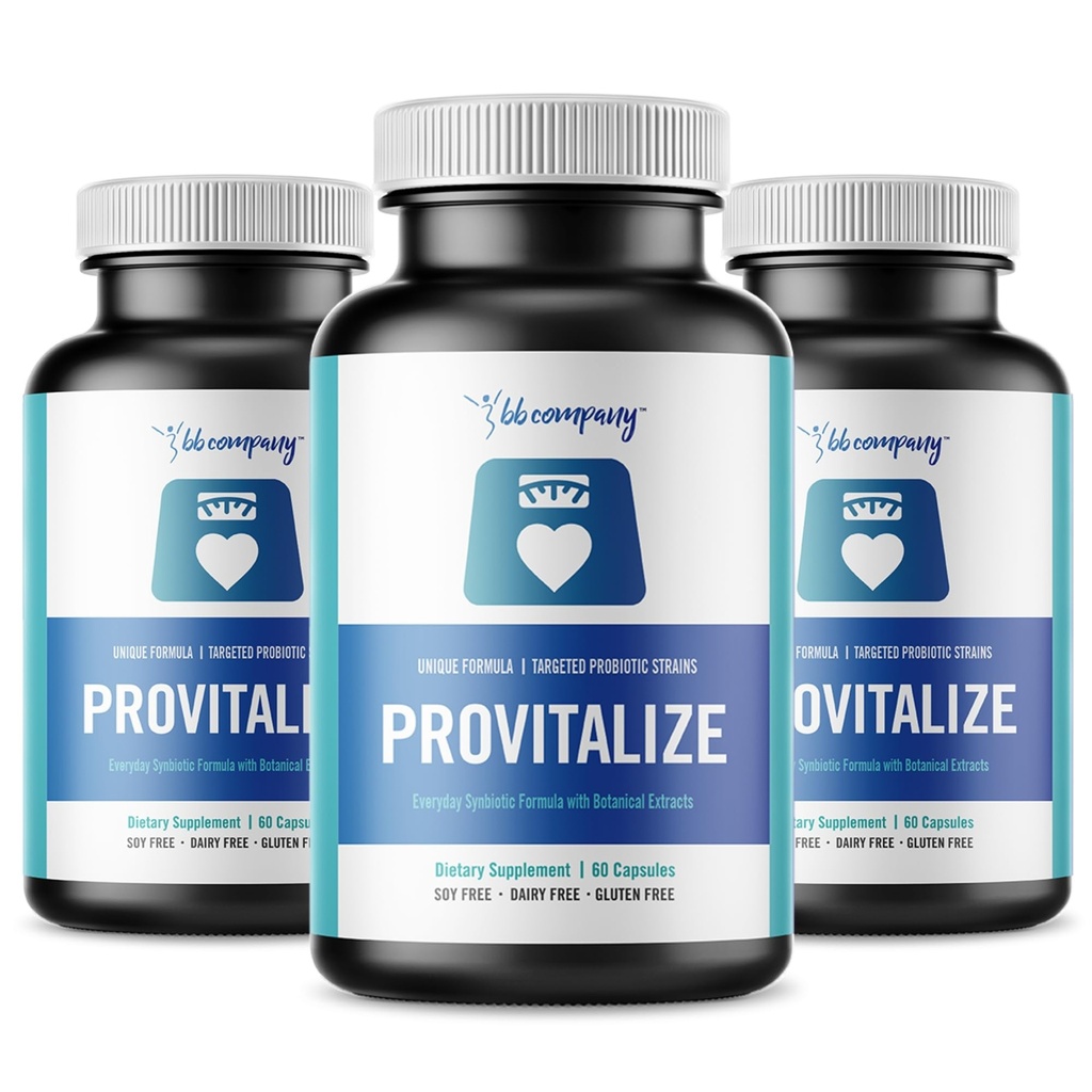 BB Company Provitalize | Womens Probiotic, Menopause | Supporto congiunto, Sexy Midsection Curves, Salute Digestiva, Menopause Bloat | Curcumina Turmerica Moringa | Packaging Vary | 3 Pack