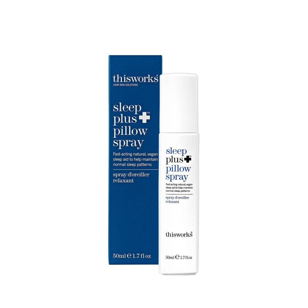 Questo funziona Sleep Plus Pillow Spray, 50 ml - Motion-Activated Sleep Spray Infuso con Lavanda, Camomile e Vetivert - Spray per cuscino indicizzato progettato per aiutare dormienti senza riposo