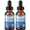 2 Imballaggio Glucosamine Chondroitin MSM Gocce liquide - Supplemento di supporto congiunto per adulti con Quercetin Boswelia, Bromelain, Acido ialuronico, Supporto immunitario antiossidante (4 Fl oz)