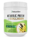 Polvere di proteina metabolica con collagene, Agitazione della polvere di proteine del siero di siero, Collage idrolizzato con L-Glutamina per il supporto metabolico, digestione, pelle, articolazioni e muscolo, sostituzione a basso contenuto di carboidrati, 17.06 oz