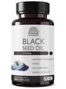 Estratto di olio di semi neri | (non OGM & Vegan) Nigella Sativa prematura a freddo che fornisce olio di semi di cumino nero puro | Super antiossidante per digestione, giunti, capelli & pelle | 500mg per capsula