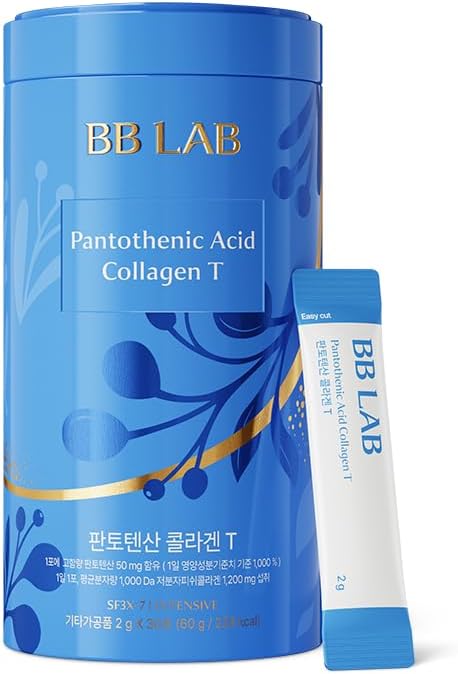 BB LAB Powder Collagen, SF3X-7 serie intensiva, Made in Korea, 30 Sticks (Pantothenic Acid Collagen T), Blu