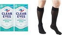 Clear Eyes sensibile gocce 2 Pack & Truform Sheer compressione Calze del ginocchio delle donne High 20 Denier Black Medium
