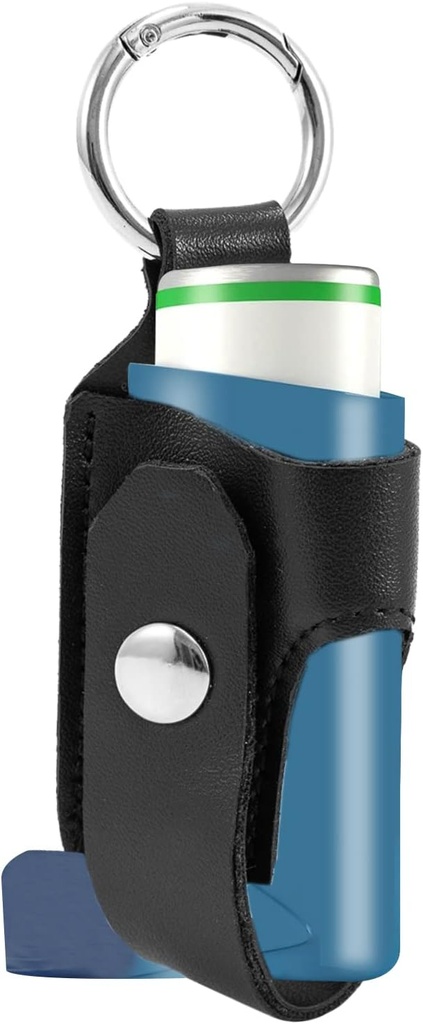 Asthma Inhaler Holder PU Leather Travel Handy Holder, Lightweight Portable Asthma Inhaler Case per adulti e bambini (Inhaler non incluso)
