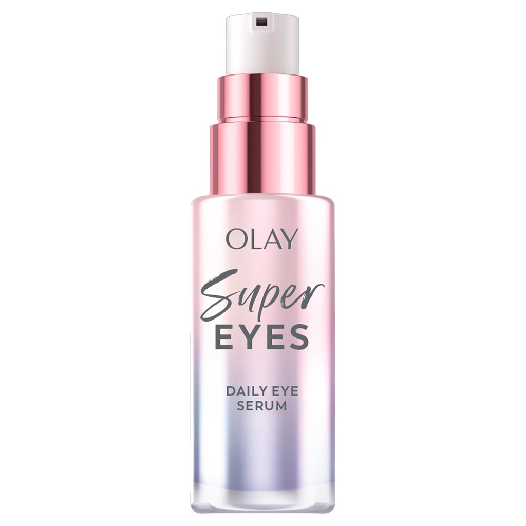 Olay Super Eye Serum - Vitamina C, Caffeina, Niacinamide, Amino Peptide, Aloe Vera - Brightens Dark Circles, Antirughe, Anti-invecchiamento, Brightening, Smooths Fine Lines, Firming, Idratazione, 0.45 Oz